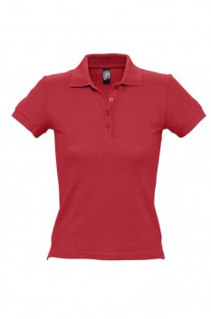 Tricou polo femei, bumbac 100%, Sol's People, red