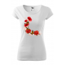 Tricou personalizat Beautiful Roses, pentru femei, alb, 100% bumbac
