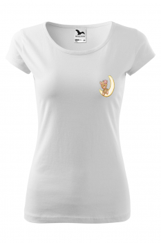 Tricou personalizat Bear for Her, pentru femei, alb, 100% bumbac