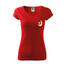 Tricou personalizat Bear for Her, pentru femei, rosu, 100% bumbac