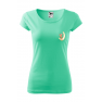 Tricou personalizat Bear for Her, pentru femei, verde menta, 100% bumbac