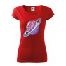 Tricou personalizat Planet, pentru femei, rosu, 100% bumbac