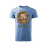 Tricou personalizat Fierce Lion, pentru barbati, albastru deschis, 100% bumbac