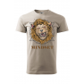 Tricou personalizat Fierce Lion, pentru barbati, gri ice, 100% bumbac