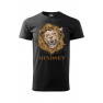 Tricou personalizat Fierce Lion, pentru barbati, negru, 100% bumbac