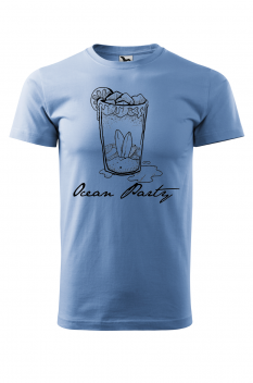 Tricou personalizat Ocean Party, pentru barbati, albastru deschis, 100% bumbac