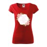 Tricou personalizat Nu lua viata in serios, pentru femei, rosu, 100% bumbac