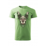 Tricou personalizat Leaf Cat, pentru barbati, verde iarba, 100% bumbac