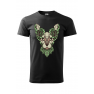 Tricou personalizat Leaf Cat, pentru barbati, negru, 100% bumbac