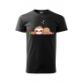 Tricou personalizat Relaxed Sloth, pentru barbati, negru, 100% bumbac