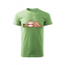 Tricou personalizat Relaxed Sloth, pentru barbati, verde iarba, 100% bumbac