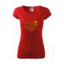 Tricou personalizat Heart of Nature, pentru femei, rosu, 100% bumbac