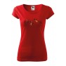Tricou personalizat Don't stop the music, pentru femei, rosu, 100% bumbac