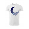 Tricou personalizat Whale&Moon, pentru barbati, alb, 100% bumbac