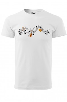 Tricou personalizat Don't stop the music, pentru barbati, alb, 100% bumbac