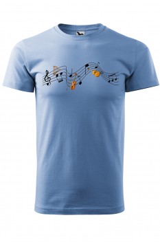 Tricou personalizat Don't stop the music, pentru barbati, albastru deschis, 100% bumbac