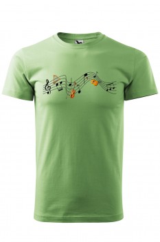 Tricou personalizat Don't stop the music, pentru barbati, verde iarba, 100% bumbac