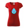 Tricou personalizat Cute Drop, pentru femei, rosu, 100% bumbac