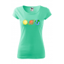 Tricou personalizat Outer Space, pentru femei, verde menta, 100% bumbac