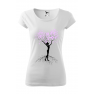 Tricou personalizat Tree Silhouette, pentru femei, alb, 100% bumbac
