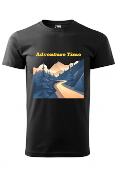 Tricou personalizat Adventure Time, pentru barbati, negru, 100% bumbac