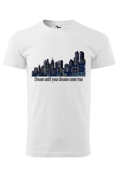 Tricou personalizat Skyscrapers, pentru barbati, alb, 100% bumbac