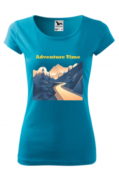 Tricou personalizat Adventure Time, pentru femei, turcoaz, 100% bumbac