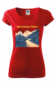 Tricou personalizat Adventure Time, pentru femei, rosu, 100% bumbac