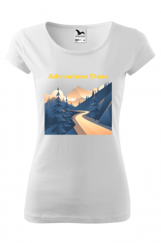 Tricou personalizat Adventure Time, pentru femei, alb, 100% bumbac
