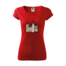 Tricou personalizat Castle on the Hill, pentru femei, rosu, 100% bumbac