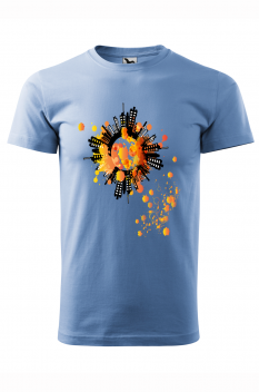 Tricou personalizat City Splash, pentru barbati, albastru deschis, 100% bumbac