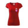 Tricou personalizat Pocket Doggo, pentru femei, rosu, 100% bumbac
