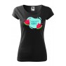Tricou personalizat Summer Vibes, pentru femei, negru, 100% bumbac