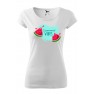 Tricou personalizat Summer Vibes, pentru femei, alb, 100% bumbac