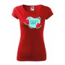 Tricou personalizat Summer Vibes, pentru femei, rosu, 100% bumbac