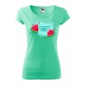Tricou personalizat Summer Vibes, pentru femei, verde menta, 100% bumbac