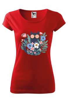 Tricou personalizat La Vie est Belle, pentru femei, rosu, 100% bumbac