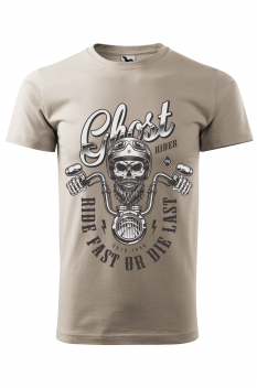 Tricou personalizat Ghost Rider, pentru barbati, gri ice, 100% bumbac