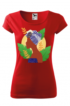 Tricou personalizat Amaya , pentru femei, rosu, 100% bumbac