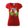 Tricou personalizat Amaya , pentru femei, rosu, 100% bumbac