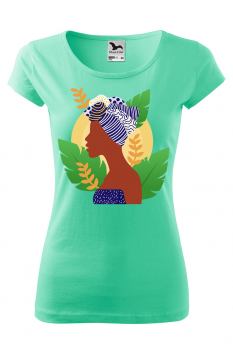 Tricou personalizat Amaya , pentru femei, verde menta, 100% bumbac
