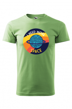 Tricou personalizat More Space, pentru barbati, verde iarba, 100% bumbac