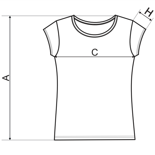Marime tricou personalizat femei TP122